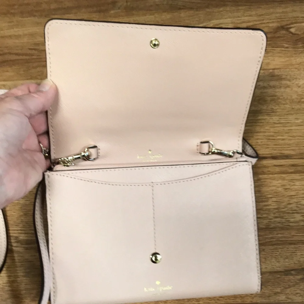 Kate Spade Pink Laurel Way Small Jet Set Leather Crossbody